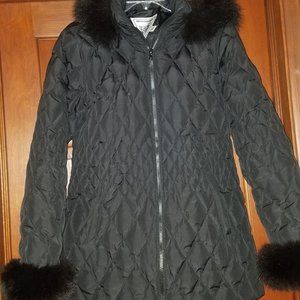 Marvin Richards Black Quilt Fox Fur Jacket